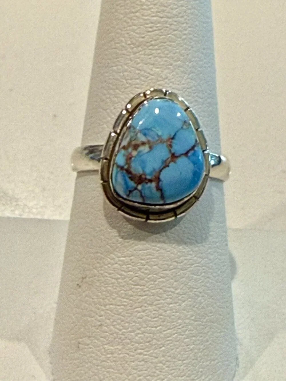 Sterling silver Golden Hill turquoise ring